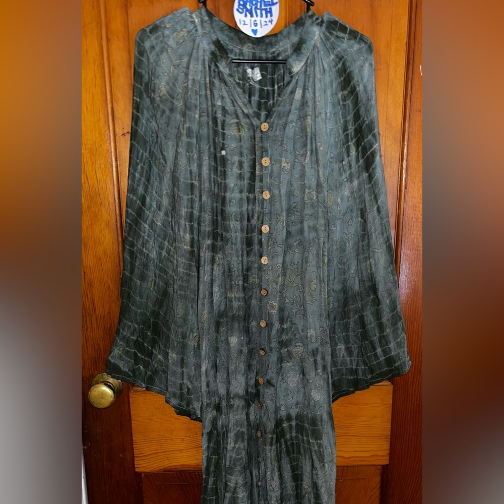 Kantha Bae Woodstock Duster Dress - 100% Silk